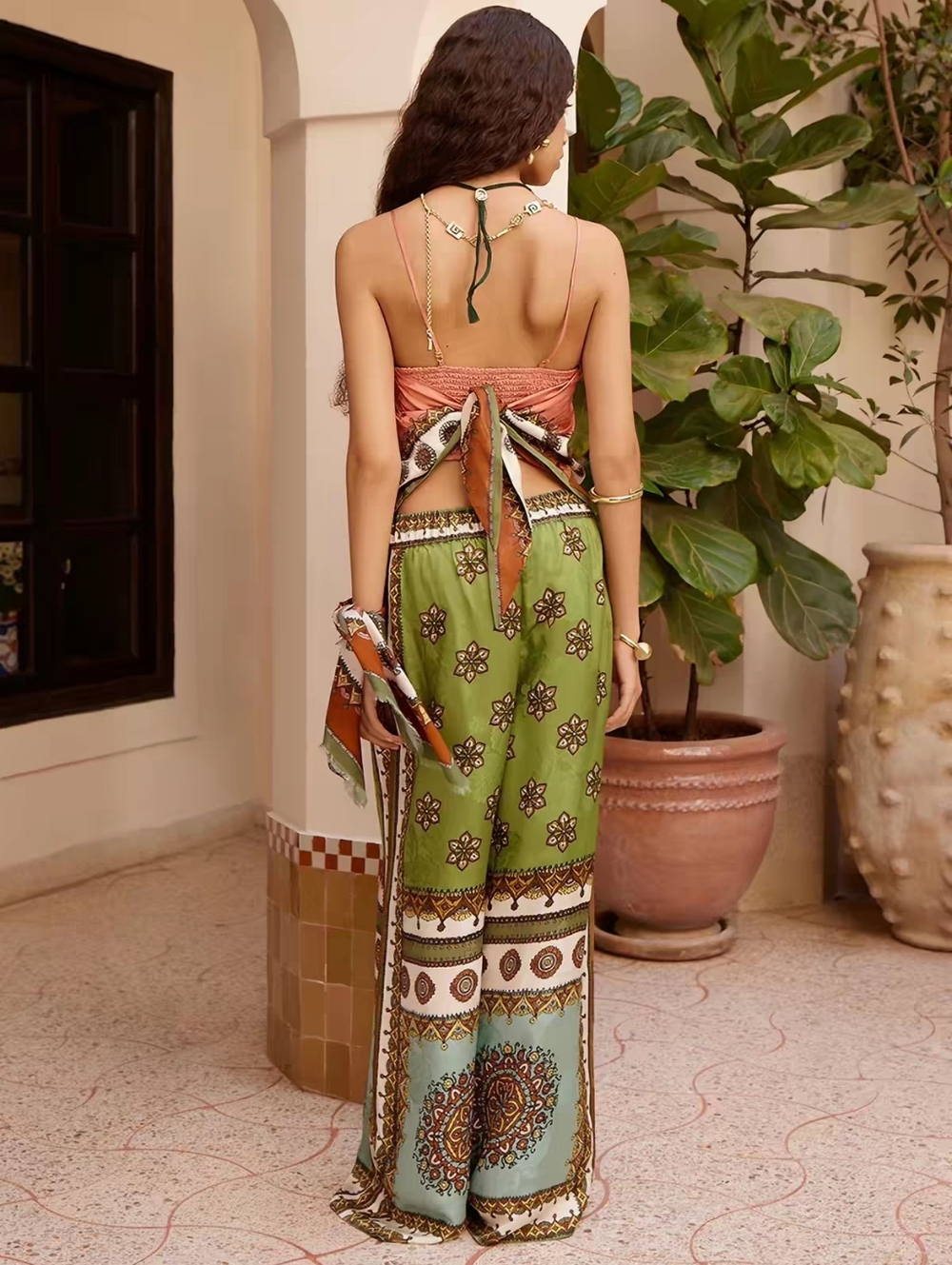 ALÉMAIS Contina Wide-Leg Jacquard Pants - Picture 3 of 7